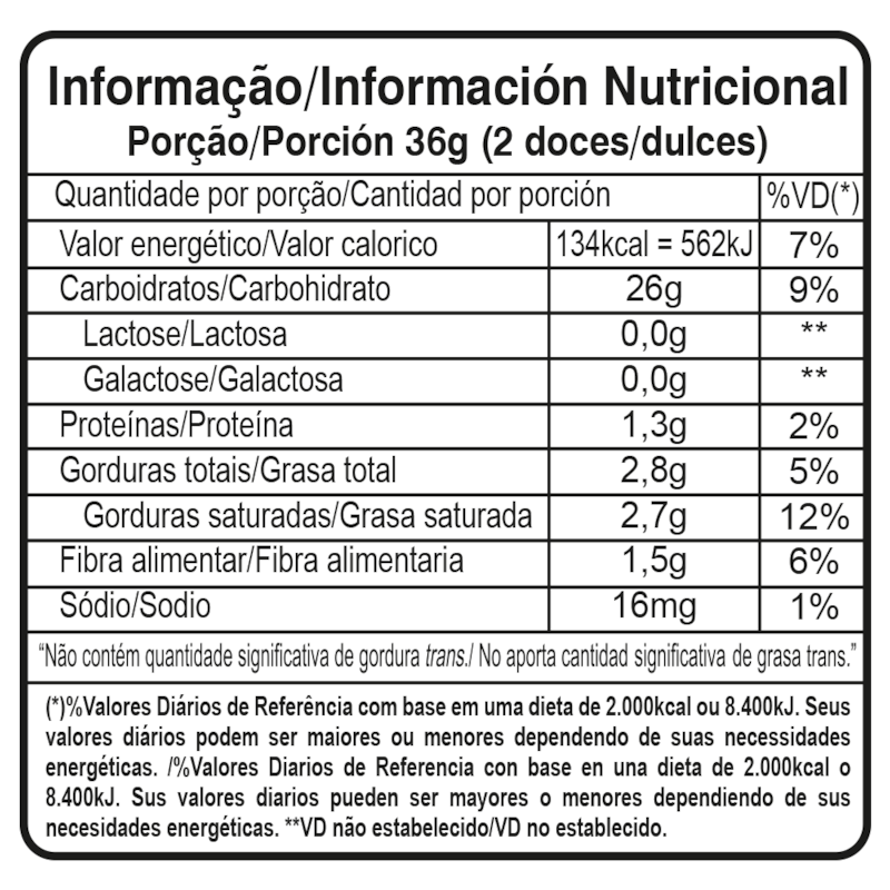 TopBel Ao Leite Tradicional 50 un.